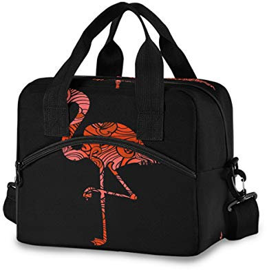 Mnsruu Sac à déjeuner avec flamant rose pour femme et homme