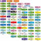 Indigos UG Namensschilder für Kleidung & Gegenstände hellblau - 35x10mm - 60 Sticker - Namensaufkleber Kinder Schule - Kindergarten, KITA - für Wäscheetiketten selbstklebend