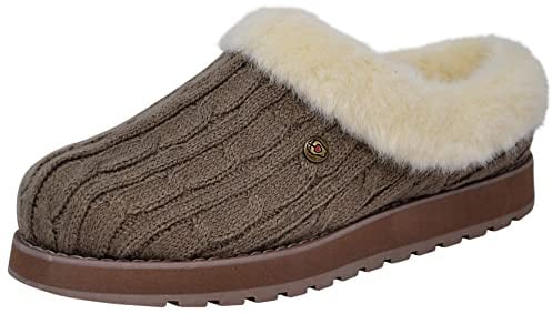 BOBS from Skechers Women's Keepsakes Ice Angel Slipper, Taupe/Natural, 9.5 W US
