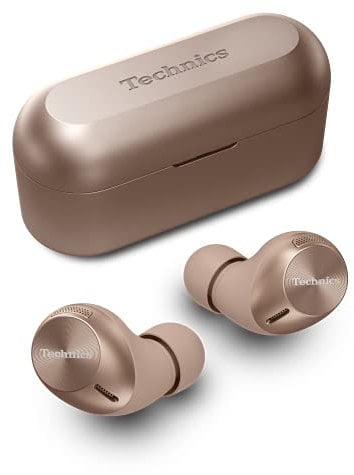 Technics EAH-AZ40E-N In-ear Kopfhörer Bluetooth, bequemer Kopfhörer mit integriertem Mikrofon, anpassbare Passform, bis zu 7,5 Stunden Wiedergabe, Roségold