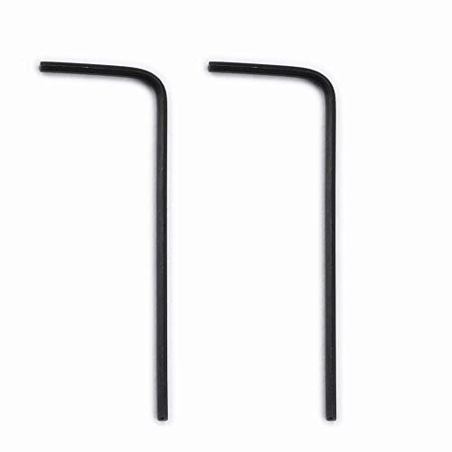 Musiclily Basic 1/20 Stahl Gitarren Innensechskantschlüssel für American Standard Strat Tele Style E-Gitarren Sattelhöhenschrauben, Schwarz (2er Set)