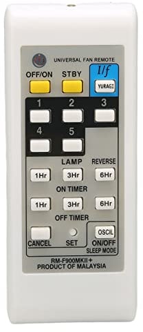Annadue Telecomando Universale per Ventilatore Elettrico, Telecomando di Ricambio Telecomando Universale per Ventilatore Elettrico a Lungo Raggio per L'Ufficio Domestico Dell'hotel(RM-F900MK)