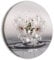 B&D XXL - runde Bilder Blumen Leinwandbild 1 tlg Kunstdruck modern Wandbilder XXL Wanddekoration Design Wand Bild Lilien Zen Wasser Spa b-C-0932-bc-a