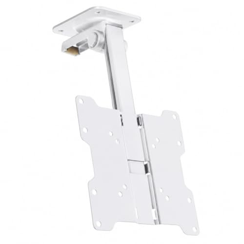 Multibrackets Flip Down White – Soporte TV Plegable Compatible VESA 75x75–200x200 – Instalación Bajo Estantería o Techo – para Pantallas 15 a 37 – hasta 20 kg.