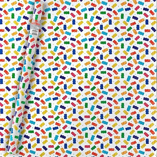 bsb Geschenkpapier Rolle in 70 x 200 cm - Geschenk-Verpackung mit Gold Graphic Design - Geschenk-Papier Geburtstag & mehr - reißfestes Geschenkpapier Kinder & Erwachsen - 1 Rolle