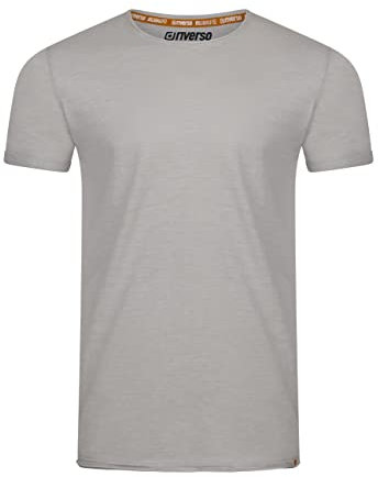riverso Tshirt Herren Regular Fit RIVLenny Rundhals Kurzarm Sommer Tee Shirt leichte Baumwolle Flammgarn Einfarbig Grau XL, Größe:XL, Farbe:Smoke Grey