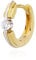 NKlaus Einzel Bicolor Klappcreole 333 Gelb Gold 8 Karat 12mm Zirkonia weiß Ohrring 11971