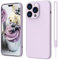 ElestBela für iPhone 15 Pro Hülle Silikon Case, Handyhülle für iPhone 15 Pro Ultra Dünn Slim mit Microfiber, Kratzfeste Case Schutzhülle Hülle Lila