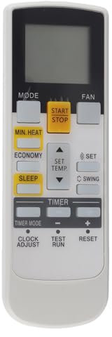 Tbest Ler Ar-rah1u para Inversor DC Asyg18lfca Modelo Ar-rah2e Reemplazo Mitsub Control Remoto para Aire Acondicionado Fujitsu AC Reemplazo del Control Remoto