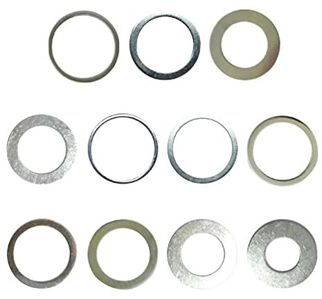 Yisawroy Lot de 11 bagues de réduction en acier inoxydable pour scie, diamètre extérieur 20 mm/22 mm/25,4 mm/30 mm/32 mm, métal, plastique, bois, industriel, 4 mm