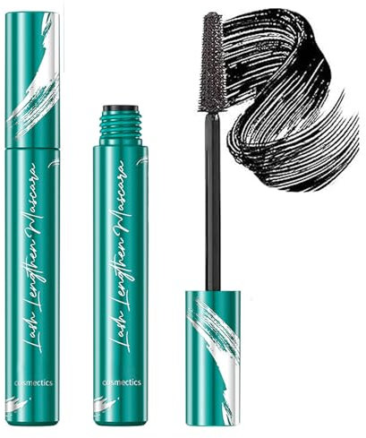 Black Liquid Lash Extension Mascara,Natural Volumizing Lengthening Thickening Lashes Silk Fiber Eye Makeup Mascara,Long Lasting Waterproof No Clumping Smudge-Proof Tubing Mascara(0.35oz)