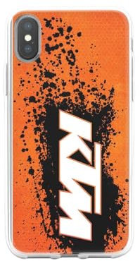 Cover in silicone morbida trasparente per Apple iPhone stampata in Francia, Motocross (iPhone XS)