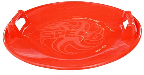 Rundschlitten Rot 66,5 cm PP, LAPOOH Rutschteller Schnee, Gras Schlitten Für Hauling, Schneespray, Schneematte
