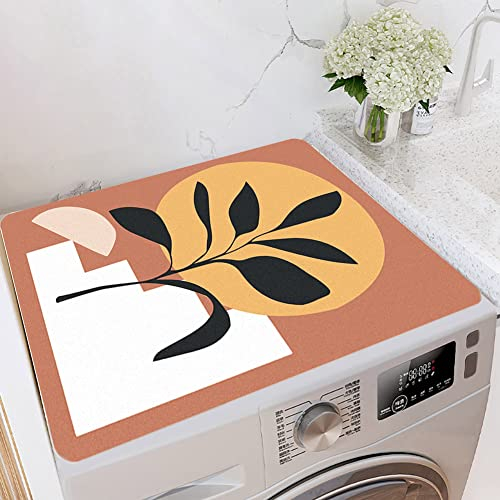 QHanky Housse de Réfrigérateur 65 * 90cm,Housse de Protection Diatomite Tapis de Bainpour Réfrigérateur Couvercle Anti-poussière Polyvalent Housse de Machine à Laver pour Réfrigérateur Lave-Linge