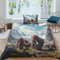 NAHCBIOT Mammoth Bettwäsche Set Bettbezug Set Atmungsaktive Mikrofaser Ice Age Bettwäsche Für Schlafzimmer, Weiche Bequemer Single（135x200cm）