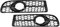 Auto ABS 1 Paar Front Nebelscheinwerfer Kühlergrill Blende 8E0807681F Glänzend Schwarz Nebelscheinwerfer Abdeckung Ersatz Kompatibel for Audi A4 B7 S4 2005-2008
