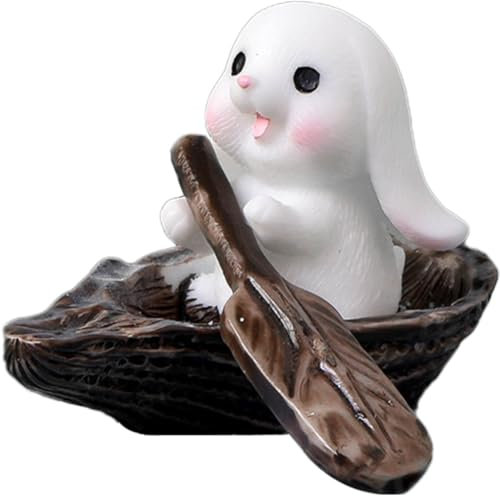 Glixoft Kaninchen Landschaft Ornament Garten Kaninchen Statue Hase Figur Dekor Cartoon Tier Dekoration Für Meditieren Yoga