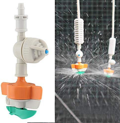 Akozon Aspersor Giratorio Antigoteo de 5 Piezas con Rociador Colgante para de Riego de Jardín por Microgoteo