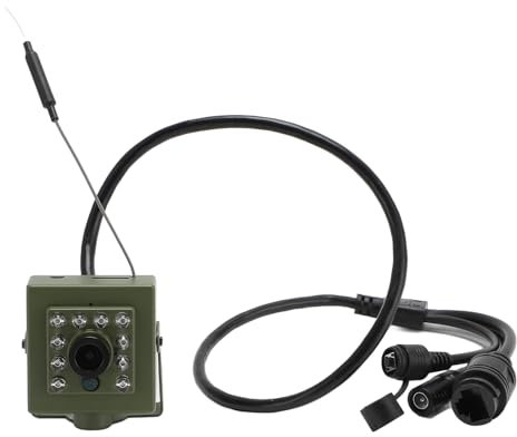 Plyisty Wildkamera, Überwachungskamera für den Innen- und Außenbereich, Nachtsichtkamera für Vogelhäuschen, 2,4 GHz WLAN-Weitwinkelkamera mit 10 LEDs, für Android, LAN, Internet