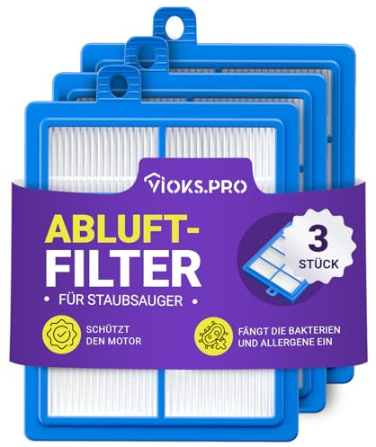Viоks.pro 3x Staubsauger Hepa Filter Ersatz für AEG Akkusauger Filter HEPA13 AFS1W EFH12 EFS1W & Philiрs Hepa Filter FC8038/01 - Motorfilter Staubsauger Philiрs FC9150 & Luftfilter für AEG LX7 VX8 VX9