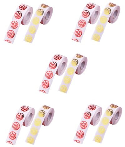 VILLCASE 10rollen Chinesische Neujahrsaufkleber Mit Selbstklebende Fu-sticker Für Festtagsdekoration Verpacken Von Geschenken Für Neujahrsfeiern