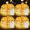 Fairy Lights, 4 Pack 100 LED Battery Operated String Lights Silver Wire Light for Indoor Outdoor Lighting, Bedroom, Christmas, Party, Wedding, Tree Decoration(10M/33ft, Warm White)
