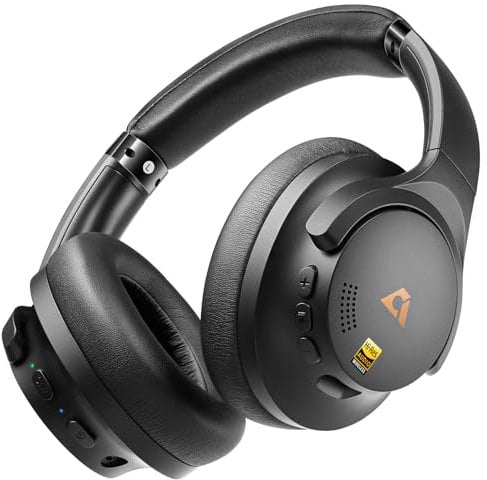1Mii Y8 Cuffie Bluetooth Wireless con Riduzione Attiva del Rumore Ibrida, Audio Hi-Res LDAC, 75 Ore di Autonomia, Over-Ear, Comfortevoli e Pieghevoli - Nero