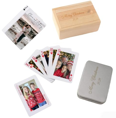 LongGenius Benutzerdefinierte Spielkarten, personalisierte Spielkarten mit Fotos, benutzerdefiniertes Kartendeck, unvergessliche Fotoalben, für Partys