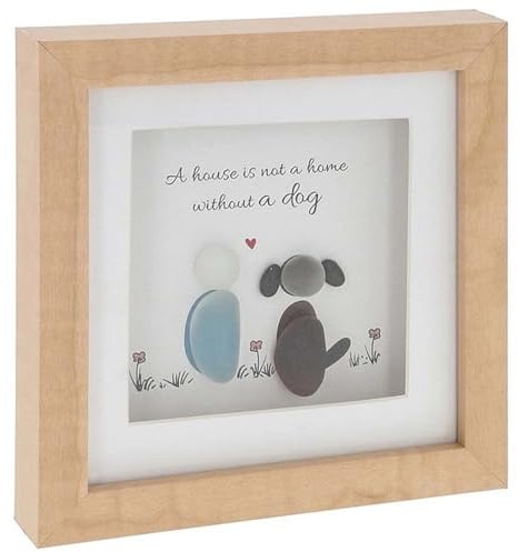 Shudehill Giftware Pebble Glass Square Plaque - Without a Dog