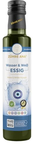 Zühre Ana® Wasser & Weiß Essig - Böser Blick-Essig, Haarglanz und Kopfhautpflege, Natürliches Desinfektionsmittel, Reinigung von Fenstern, OHNE Konservierungsstoffe und Zusatzstoffe! (500 ml)