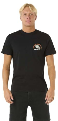 RIP CURL Desti Animals Short Sleeve T-Shirt L Black