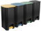 Go Practic Poubelle À Pédale Set 4x 40L, Cuisine Avec Couvercle Coloré, Bacs de Recyclage, Corbeille tri Selectif, Système De Tri Des Déchets Pour Papier, Plastique, Verre Et Bio Jaune, Vert Bleu Noir