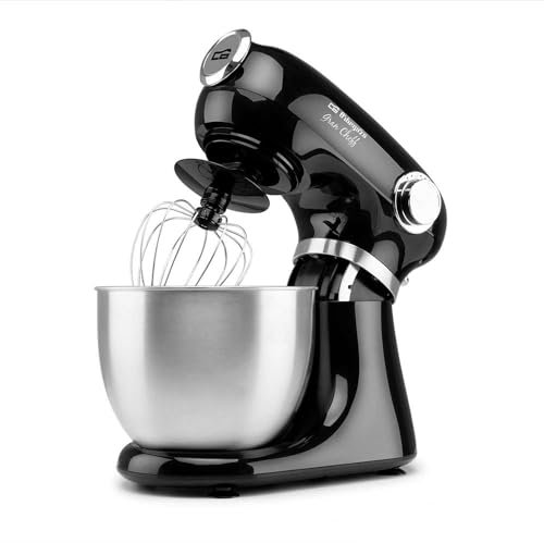 Batidora amasadora Orbegozo AM 6600, bol inox de 5 litrod, potencia 1000V, negro