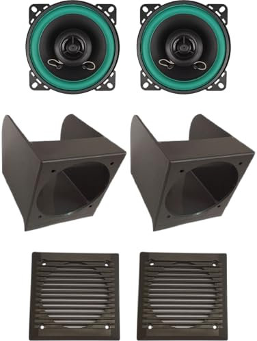 IPNOSIS Kit 2 casse IP-01100 per Fiat Panda 141 dal 1986 al 2003 + 2 Box anteriori + 2 Griglie Colore Grigio da 10cm