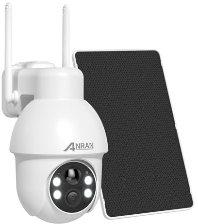 ANRAN [2025 Neuf] 4K 8MP Camera Surveillance WiFi Exterieur sans Fil Solaire avec Batterie, Surveillance 360°, Vision Nocturne Couleure, Audio Bidirectionnel, Alerte Instantané, IP66 Imperméable