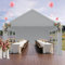 LZQ Tonnelle 4 x 6 m avec bâche de toit en polyéthylène 170 g/m² et parois latérales avec fenêtre, tente de jardin, tente de réception, 4 x 6 m en acier galvanisé, protection UV, comme pergola ou