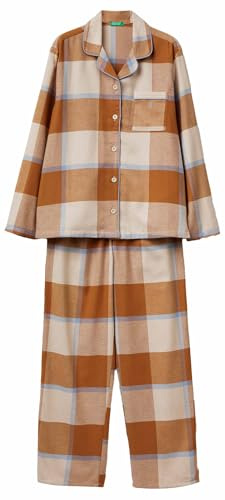 United Colors of Benetton Pig(Giacca+Pant) 40EP3P00W Set di Pigiama, Panna, XS Donna