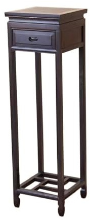 wM6cT3hU Bonsai pot stand Chinese Vintage with Drawer Display Rack, Indoor Floor Type Redwood Bonsai Base Bonsai display stand