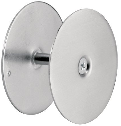 Prime-Line U 10446 Steel Door Hole Cover Plate, Satin Nickel (Single Pack)
