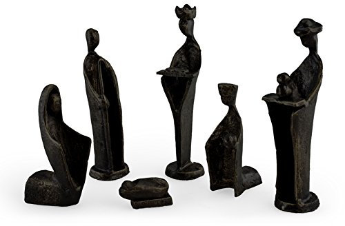 DANYA B Krippen-Set, Eisen, 6-teilig, bronzefarben