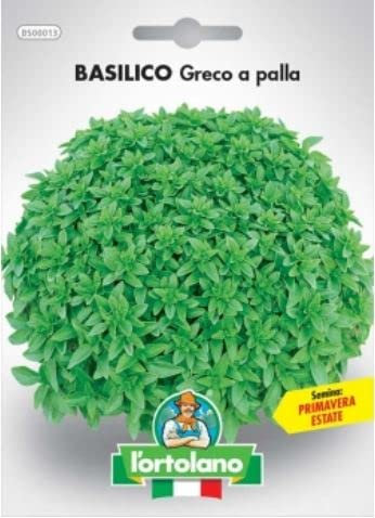 Sementi orticole di qualità l'ortolano in busta termosaldata (160 varietà) (BASILICO GRECO A PALLA)