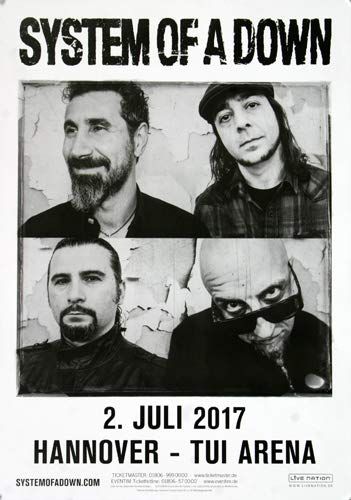 System of A Down - Toxicity, Hannover 2017 » Konzertplakat/Premium Poster | Live Konzert Veranstaltung | DIN A1 «