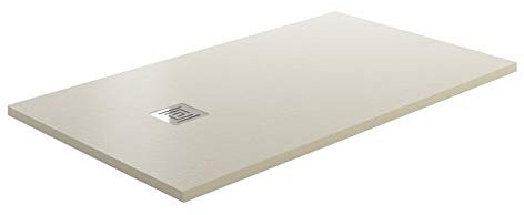 GME - Plato de ducha Ardesia (180 x 80 cm), color beige