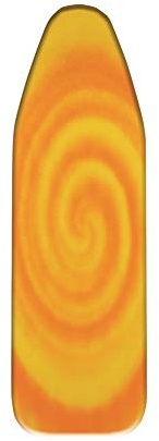 Mabel Home ironing Board Padded Cover, 100% Cotton, 43 x 14 - Yellow (Spiral Design)