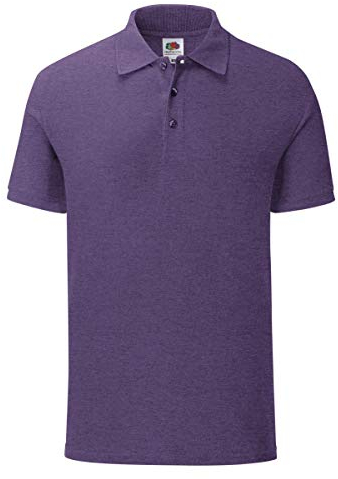 Fruit of the Loom Herren Poloshirt Gr. XXL, Violett meliert