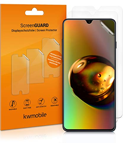 kwmobile 3X Displayschutzfolie kompatibel mit Samsung Galaxy A50 Folie - klare Schutzfolien Set in transparent
