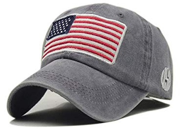 XibeiTrade Baseballkappe mit USA-Flagge, bestickt, Polo-Stil, Militär, Armee, gewaschene Baumwolle