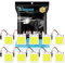 Paquet de 10 Ampoule Blanche 300Lums COB 48-SMD 12V DC LED pour Panneau D'éclairage Intérieur de Voiture Automobile, Plafonniers de Toit sur Carte Ampoule avec 10 X T10, Adaptateur pour Feston