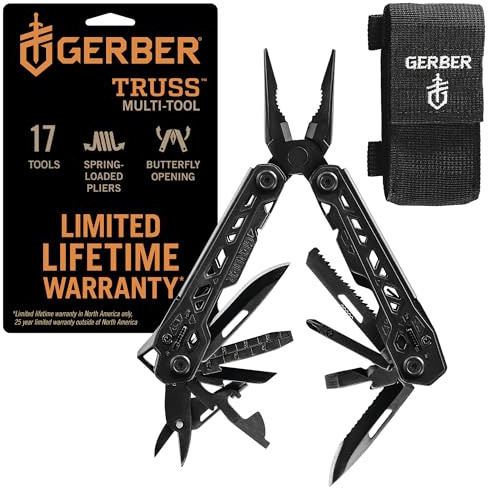 Gerber Truss Multiherramienta, negro con funda multiposición [30-001779]