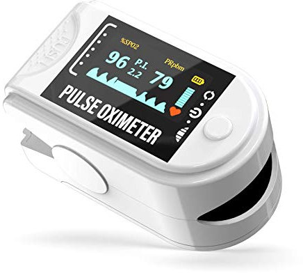 Eastronic Saturimetro Pulsossimetro Professionale - Certificato Medico CE. Controllo Frequenza Cardiaca (PR) Saturazione Ossigeno SpO2 Indice di Perfusione(PI)